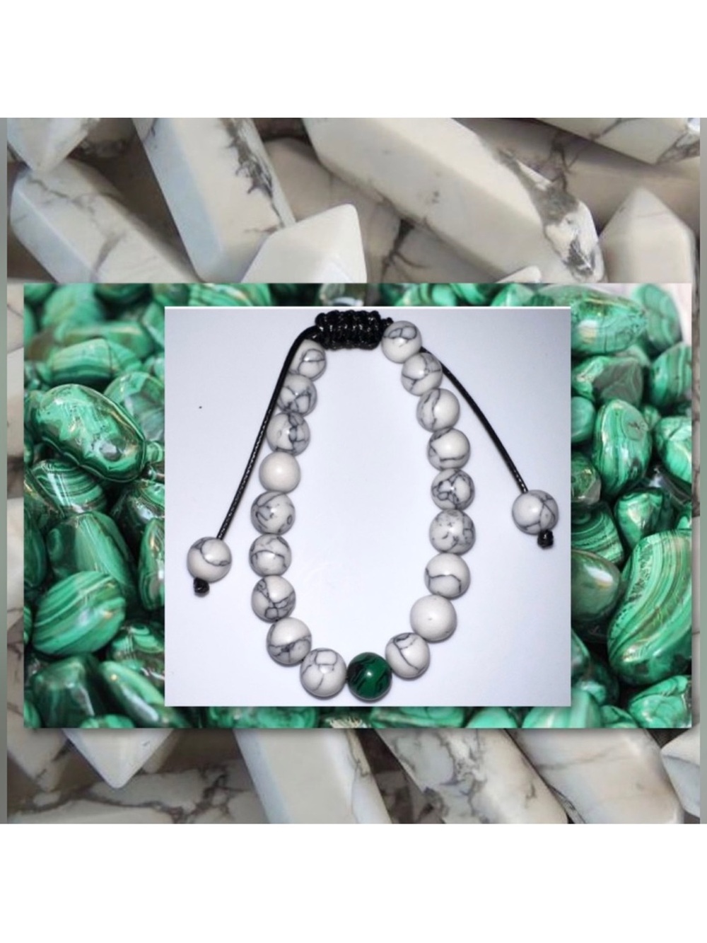 $3 White Howlite Beaded Bracelet $3 WHEN BUNDLED WITH 3 OR MORE ITEMS